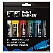 Liquitex Professional Acrylfarben-Set Paint Marker (6-tlg., Strichstärke: 15 mm)