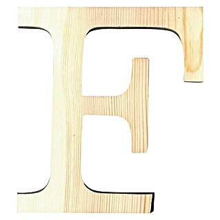 Artemio Letra de madera (Motivo: F, L x An x Al: 19 x 1 x 19 cm, Madera)