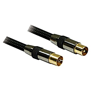 Metronic Cable coaxial (Largo: 5 m, Negro)