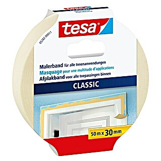 Tesa Schilderscrêpetape PREMIUM CLASSIC (50 m x 30 mm)