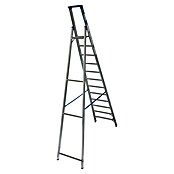 Krause Stabilo Stufenstehleiter (Arbeitshöhe: 4,8 m, Anzahl Tritte: 12 Stufen, Tiefe Stufen: 80 mm, Aluminium)