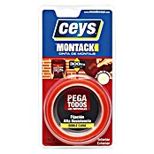 Ceys Cinta de montaje Montack  (2,5 m x 1,9 cm)