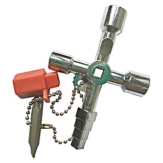 Llave fija de tubo en cruz (Número de llaves: 6 ud., Aluminio)