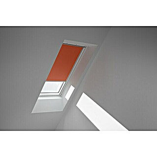 Velux Dachfensterrollo DKL UK04 4564S (Farbe: Orange - 4564S, Farbe Schiene: Aluminium, Manuell)