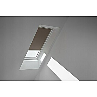 Velux Dachfensterrollo DKL P04 4574S (Farbe: Nougat - 4574S, Farbe Schiene: Aluminium, Manuell)