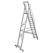 Krause Stabilo Stufenstehleiter (Arbeitshöhe: 5,3 m, 14 Stufen, Aluminium)