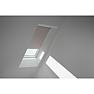 Velux Dachfensterrollo DKL M12 4580S (Farbe: Helltaupe - 4580S, Farbe Schiene: Aluminium, Manuell)