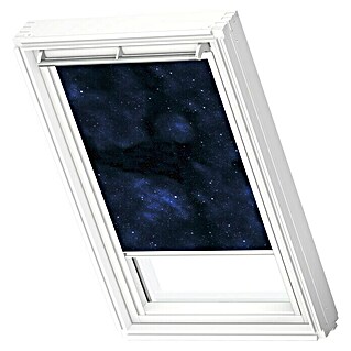 Velux Dachfensterrollo DKL F04 4653SWL (Farbe: Kids Universum - 4653SWL, Farbe Schiene: Weiß, Manuell)
