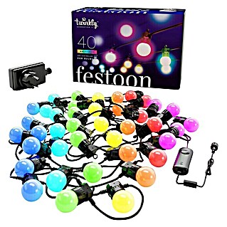 Twinkly LED svjetlosni lanac Festoon (Područje uporabe: Na otvorenom, 20 m, Boja svjetla: RGB)