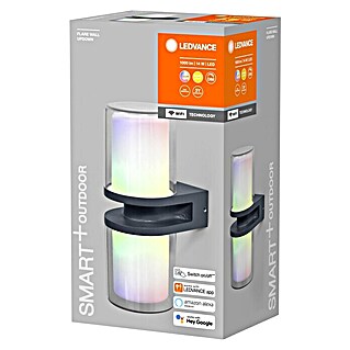 Ledvance Smart+ WiFi LED-Außenleuchte UPD Flare (Farbe Gehäuse: Dunkelgrau, IP44, 13,2 x 10 x 24,6 cm)
