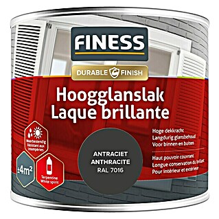 Finess Lak Hoogglans (Antraciet grijs, 250 ml)