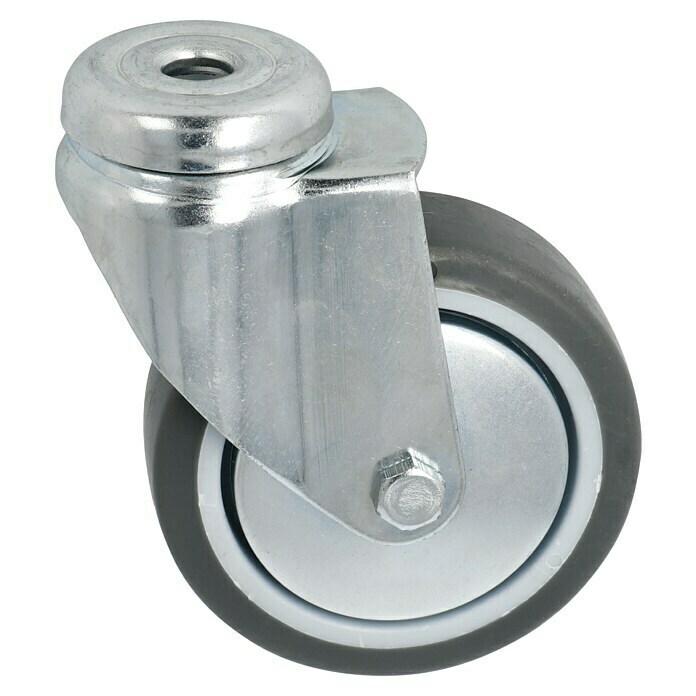 Stabilit Apparate-Lenkrolle (Durchmesser Rollen: 75 mm, Traglast: 50 kg, Gleitlager, Mit Rückenloch)