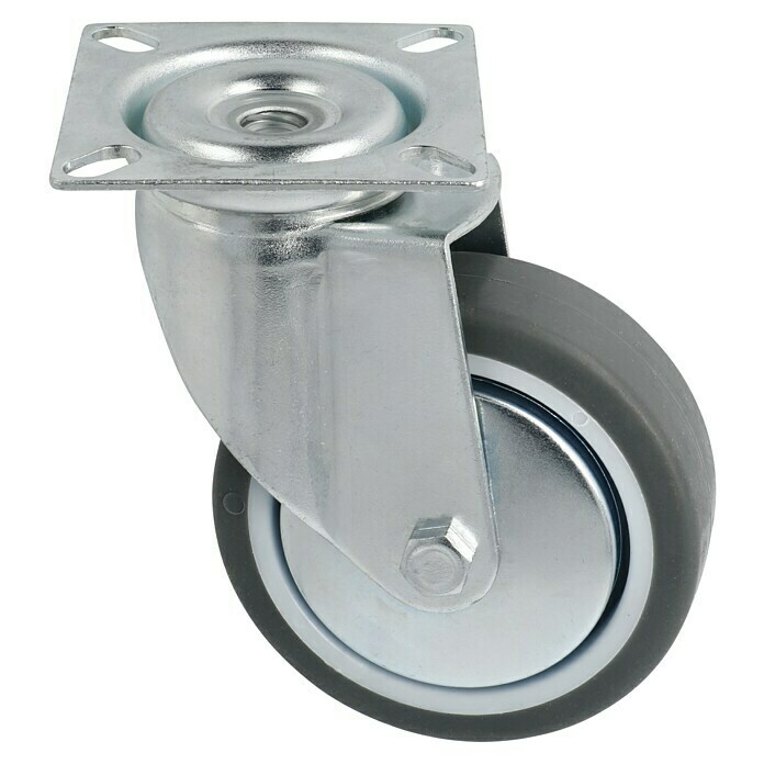 Stabilit Apparate-Lenkrolle (Durchmesser Rollen: 75 mm, Traglast: 50 kg, Gleitlager, Mit Platte)