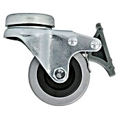 Stabilit Apparate-Lenkrolle (Durchmesser Rollen: 50 mm, Traglast: 45 kg, Material Rad: Gummi, Mit Rückenloch und Feststeller, Gleitlager)