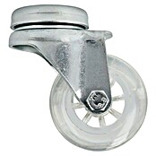 Dörner & Helmer Design-Lenkrolle (Durchmesser Rollen: 50 mm, Traglast: 40 kg, Gleitlager, Mit Rückenloch)
