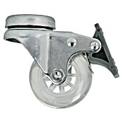 Dörner & Helmer Design-Lenkrolle (Durchmesser Rollen: 50 mm, Traglast: 40 kg, Gleitlager, Mit Rückenloch und Feststeller)