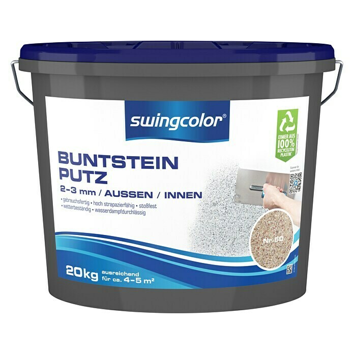 swingcolor Buntsteinputz (Farbton: Nr. 50, 20 kg, Korngröße: 2 - 3 mm)