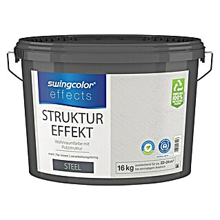 swingcolor effects Strukturfarbe (Steel, 16 kg, Konservierungsmittelfrei)