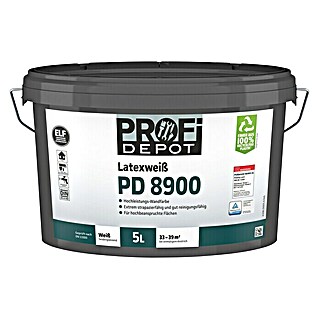Profi Depot PD Latexfarbe Latexweiß PD 8900 (Weiß, 5 l, Seidenglänzend)