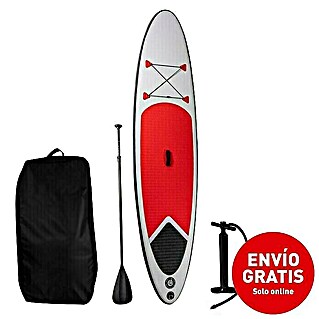 Paddle surf Hei Hei (L x An x Al: 305 x 71 x 10 cm, Carga útil: 100 kg, Hinchable, Negro/Rojo/Blanco)