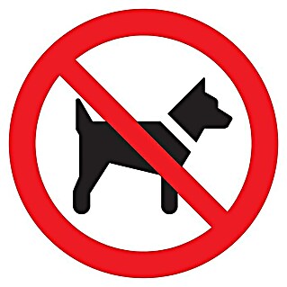 Pickup Señal de prohibición (Diámetro: 18 cm, Prohibido el paso a perros)