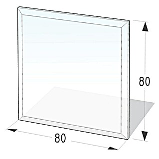 Lienbacher Glasbodenplatte (80 x 80 cm, Quadratisch)