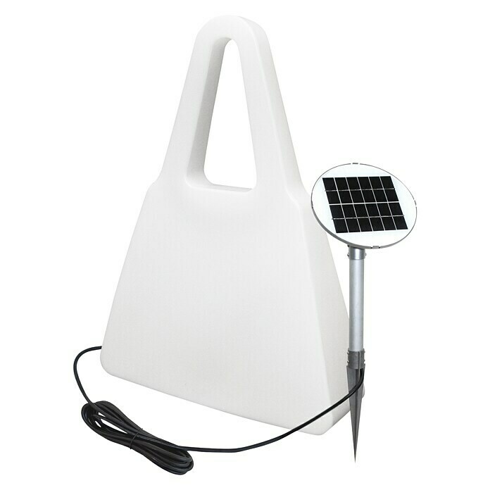 8 Seasons Design Shining LED-Solar-Dekoleuchte Bag (Weiß, L x B x H: 19 x 55 x 75 cm)