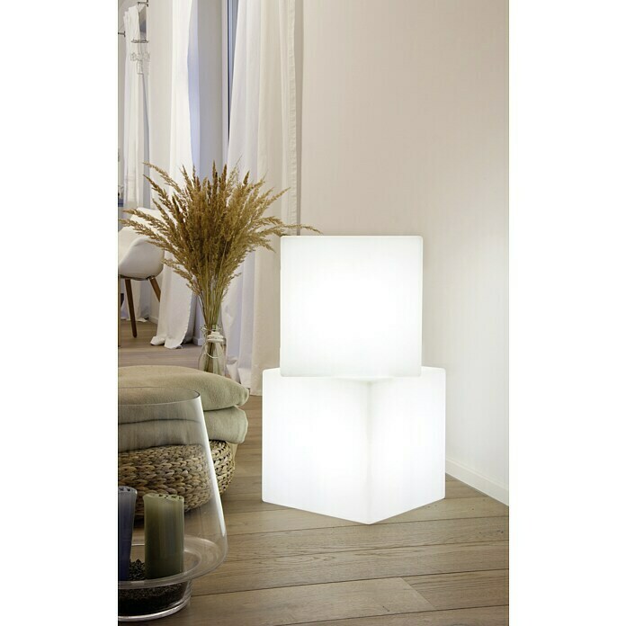 8 Seasons Design Shining LED-Dekoleuchte Cube (6 W, Weiß, L x B x H: 33 x 33 x 33 cm)