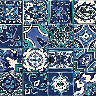 D-c-fix Ceramics Vinyl-Tapete Riasan (Blau/Grün, Floral, 400 x 67,5 cm)