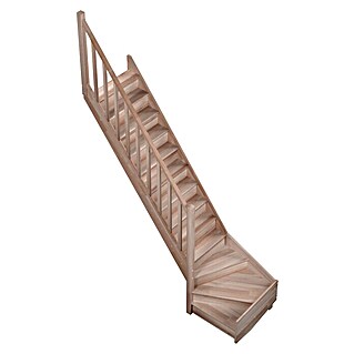 Sogem Escalera principal Tradi Eco (Ancho: 82 cm, Haya, 1/4 hélice abajo a la izquierda, Número de escalones: 14 uds.)