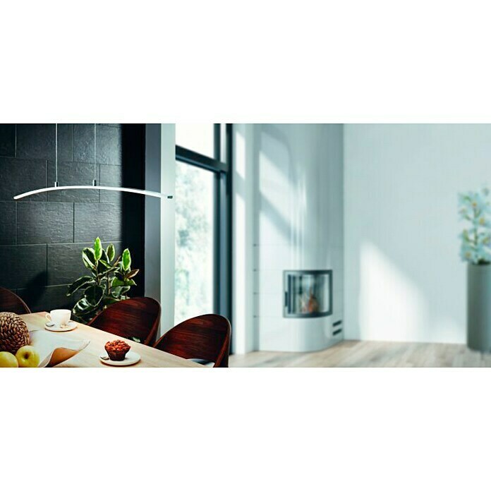 Eglo Style LED-Pendelleuchte Lasana (14 W, Chrom, L x H: 90 x 100 cm)