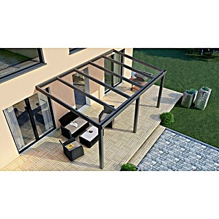 Terrassenüberdachung Special Edition (L x T: 500 x 300 cm, Polycarbonat, Anthrazitgrau, Klar)