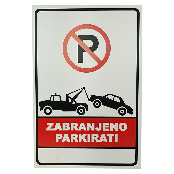 Pločica sa simbolom Zabranjeno parkirati 