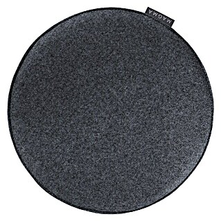 Sitzkissen rund Carl (Ø x H: 35 x 2 cm, Anthrazit, 100 % Polyester)