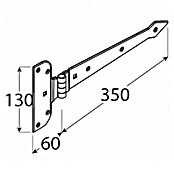 Domax Kreuzgehänge ZAB 350 (L x H: 350 x 130 mm, Stahl, Schwarz)