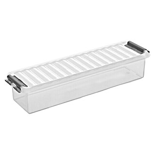 Sunware Aufbewahrungsbox Q-Line (L x B x H: 27 x 8,6 x 6 cm, Kunststoff, Transparent)