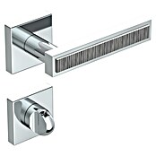 Diamond Doors WC-Türgarnitur Tyler Zebra (Türstärke: 40 - 45 mm, Schlitzkopf/Olive SK/OL, Chrom)