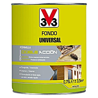 V33 Protección para madera fondo Universal Doble Acción (Incoloro, 750 ml)