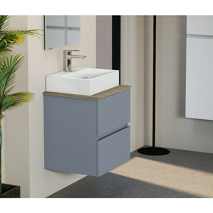 Mueble de lavabo Fons (39 x 50 x 56 cm, Azul, Mate)