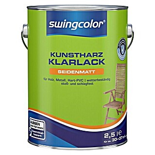 swingcolor Klarlack Kunstharz für Außen (Farblos, 2,5 l, Seidenmatt, Lösemittelbasiert)