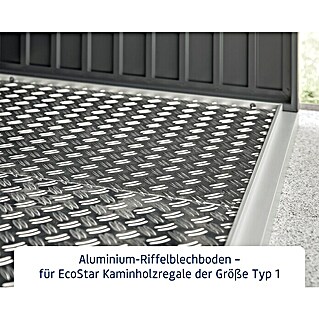 EcoStar Bodenplatte Riffelblechboden (Passend für: EcoStar Kaminholzregal, Aluminium)