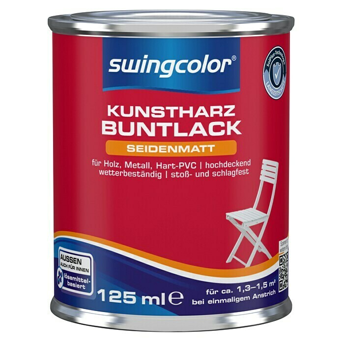 swingcolor Buntlack (Lichtgrau, 125 ml, Seidenmatt)