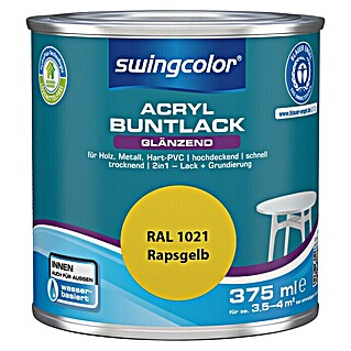 swingcolor Buntlack Acryl (Rapsgelb, 375 ml, Glänzend, Wasserbasiert)