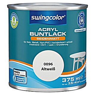 swingcolor Buntlack Acryl (Altweiß, 375 ml, Seidenmatt)