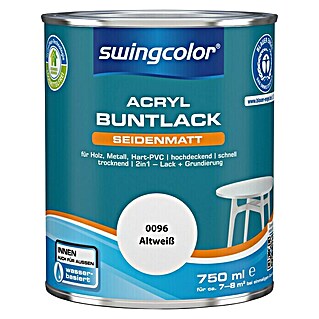 swingcolor Buntlack Acryl (Altweiß, 750 ml, Seidenmatt)