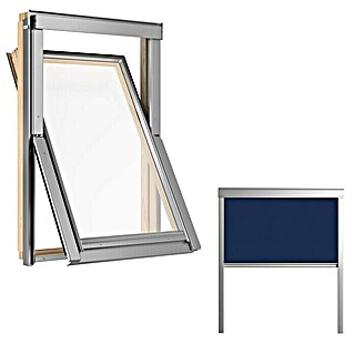 Solid Elements Dachfenster-Set Dachfenster Basic + Verdunklungsrollo DUA (55 x 78 cm)
