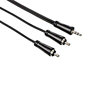 Hama Audio-Kabel (2 x Cinch-Stecker, 1 x Klinkenstecker 3,5 mm, 5 m, Farbcodierung im Inneren)
