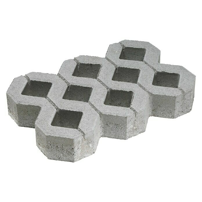 Rasengitterstein aus Kunststoff 60x40x8cm4,17 Stück/m²Grau9 kg/Stück 