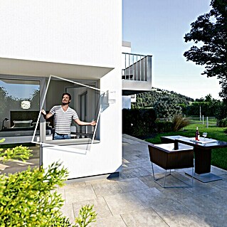 Windhager Insektenschutz-Fensterrahmen Spannrahmen Plus (140 x 150 cm, Weiß)
