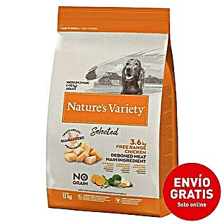 Nature's Variety Pienso seco para perros Selected Medium/Max (12 kg, Pollo campero)
